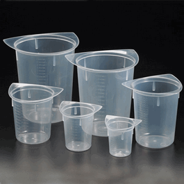 beaker, three corner, clarified pp, graduated, 800ml (c062b-028773)