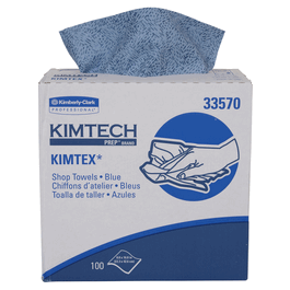 kimtech prep kimtex wipes, 8.8 x 16.8 in., blue, meltblown, pop-up box of 100 wipes (c062b-028830)