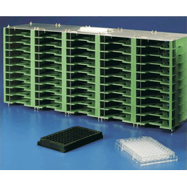 thermo scientific nunc storage rack for 10 standard plts green plastic 10 tall