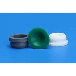 12 mm, white, ptfe/silicone plug (c062b-032113)