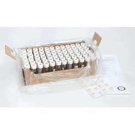 60 ml clear vial, 0.125 in. bonded septum, certified