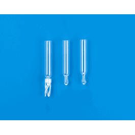 100 ul glass conical limited volume insert, precision-formed mandrel interior, w/glass flange