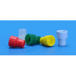 8 mm clear polyethylene snap plug w/ starburst