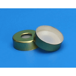 20 mm, silver tin plate seal, 5 mm hole, 0.100 ptfe/silicone