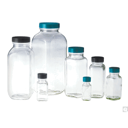 16oz clear french square with 48-400 neck finish, bottle only