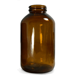 2 oz (60 ml) amber wide mouth packer with 33-400 neck finish, bottle only, case of 24