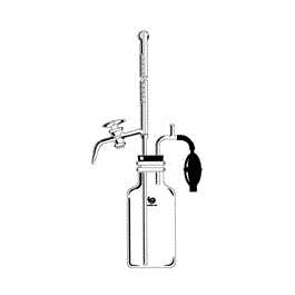 sp wilmad-labglass lab grade automatic buret, straight stopcock, complete with bottle, 50 ml