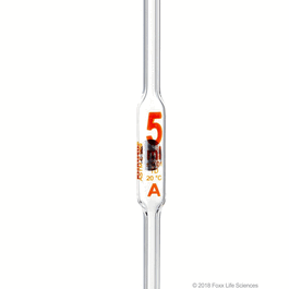 borosil class a volumetric pipets with individual certificate, 1 ml