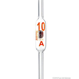 borosil class a volumetric pipets with batch certificate, 25 ml