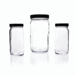dwk life sciences (kimble) 1000 ml clear glass straight-sided jar, tall form, shrink modules with caps in bags, ptfe-faced ldpe foam