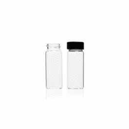 dwk life sciences (kimble) 20 ml (5 dram) 51 expansion borosilicate glass vials with 24-400 black phenolic caps and rubber liners