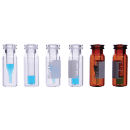 dwk life sciences (wheaton) 11mm clear snap vial with silanized 350ul pulled point glass insert installed