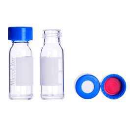 dwk life sciences (wheaton) 76 series kit clear vial, blue cap and fep/natural rubber septa