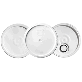 qorpak sr rieke pail lid for 3.5, 5 or 6 gallon pails, white, hdpe