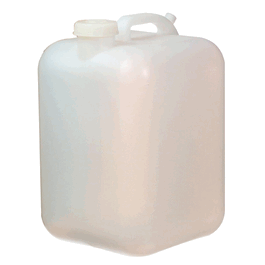 qorpak 5 gallon (640oz) natural hdpe square hedpak with 70-400 neck finish un rated, no cap or carton, pk/4