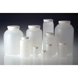 32oz (950ml) natural hdpe wide mouth round with 63-400 white polypropylene unlined cap attached