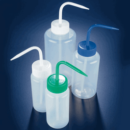 wash bottle, wide mouth, 250 ml, ldpe, round, white screwcap