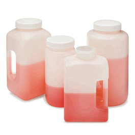 diamond realseal bottle, wide mouth rectangular, hdpe with pp closure, 2l