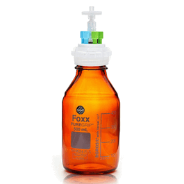 puregrip universal hplc solvent reservoir bottle assembly, versacap gl45, 2000 ml amber reagent bottle, 1 x ports od tube 3.2 mm and 1.6 mm