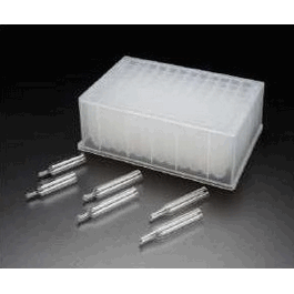 96-square deep well plate assembled with 700ul tapered glass insert, 8x37mm