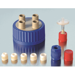 dwk life sciences (wheaton) (duran) screw cap, red, gl 18, made of pbt w/ ptfe protected seals (blind cap)