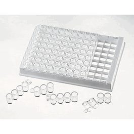96 well clear polystyrene high bind stripwell strips, without frame or lid, non-sterile