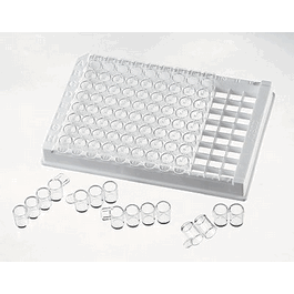 96 well clear polystyrene not treated stripwell microplate without lid, non-sterile