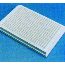 384 well low flange white flat bottom polystyrene tc-treated microplates, 10 per bag, with lid, sterile