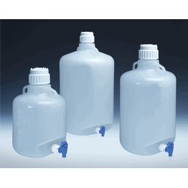 thermo scientific nalgene 20 l (5.25 gal.) polypropylene carboy w/spigot (c062b-041980)