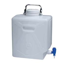 thermo scientific nalgene 9 l (2 gal.) hdpe rectangular carboy with spigot (c062b-041982)