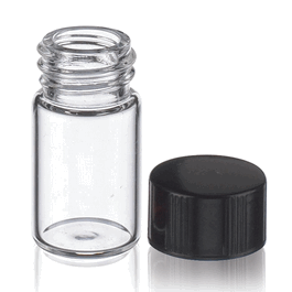 dwk life sciences (wheaton) 6 ml (1.5 dram), clear, shorty sample vial with ptfe/rubber lined cap