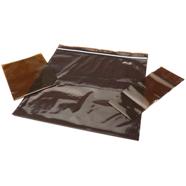 2 x 3 in. amber ldpe zip bags, 3 mil.