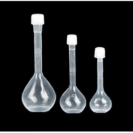 volumetric flask, pp, with screw cap, 100 ml