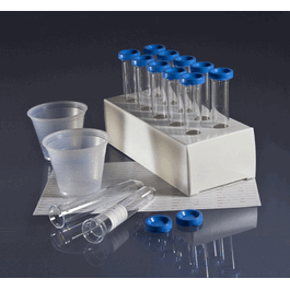 uri-pak urine collection system, 12 ml flared top urine tube, blue snap cap, collection cups and id labels, 100/bag, 5 bags/unit
