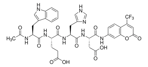 n-acetyl-trp-glu-his-asp-7-amido-4-trifluoromethylcoumarin trifluoroacetate salt (c15-1315-366)