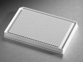 corning 384-well low volume white flat bottom polystyrene nbs microplate, 10 per bag, without lid, nonsterile