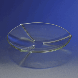 pyrex ribbed watch glass/beaker cover, 10 cm