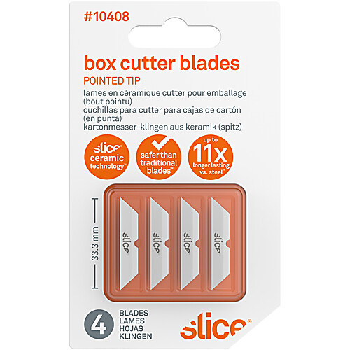slice box cutter blades (pointed tip)