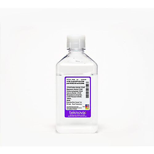 1x pbs, dulbecco's solution (with calcium and magnesium). 1000 ml, sterile 2 pack