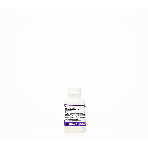 50mg/ml ampicillin. 25 ml, sterile 25 pack