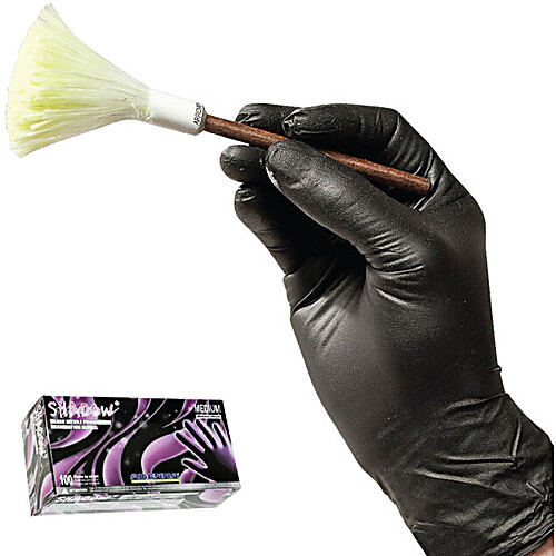 shadow black synthetic nitrile glove - 6mil - medium - 100/box