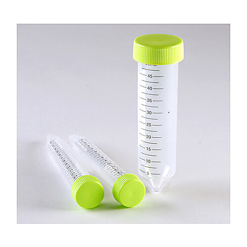 tube, centrifuge,twdbiox, 50ml, double threaded, flat bulk top, sterile, printed graduations, polypropylene, conical bottom, 500 tubes/case.