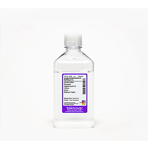 500mm sodium phosphate, ph 7.0. 1000 ml, sterile endotoxin tested