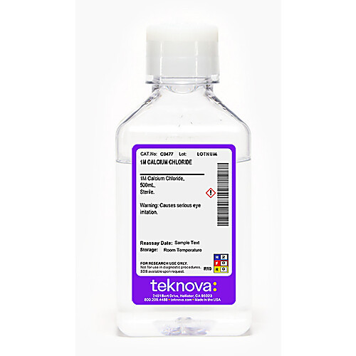 1m calcium chloride. 500 ml, sterile 4 pack (c003b-585245)