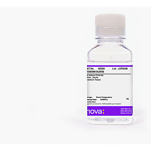 1m sodium chloride. 250 ml, sterile endotoxin tested. 4 pack (c003b-586601)