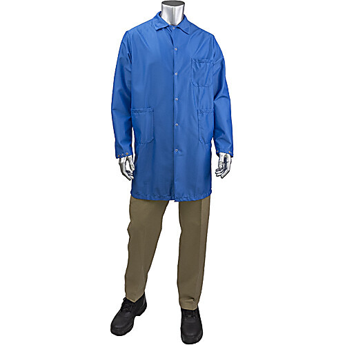 cleanroom lab coat royal blue - medium