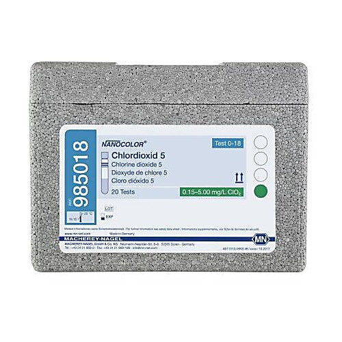 nanocolor chlorine dioxide 5, 20 tube tests