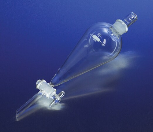 pyrex(r) squibb separatory funnel, pyrex(r) jointed stopper, jointed stopcock (c15-1353-731)