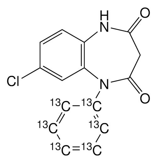 n-desmethylclobazam-8-chloro isomer-13c6 solution
