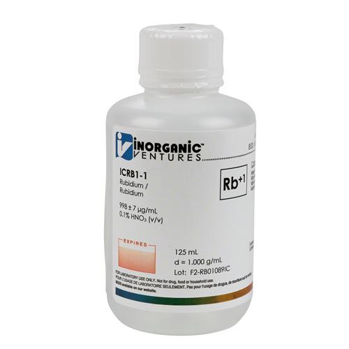 IC 1000ug/mL Rubidium, 125mL